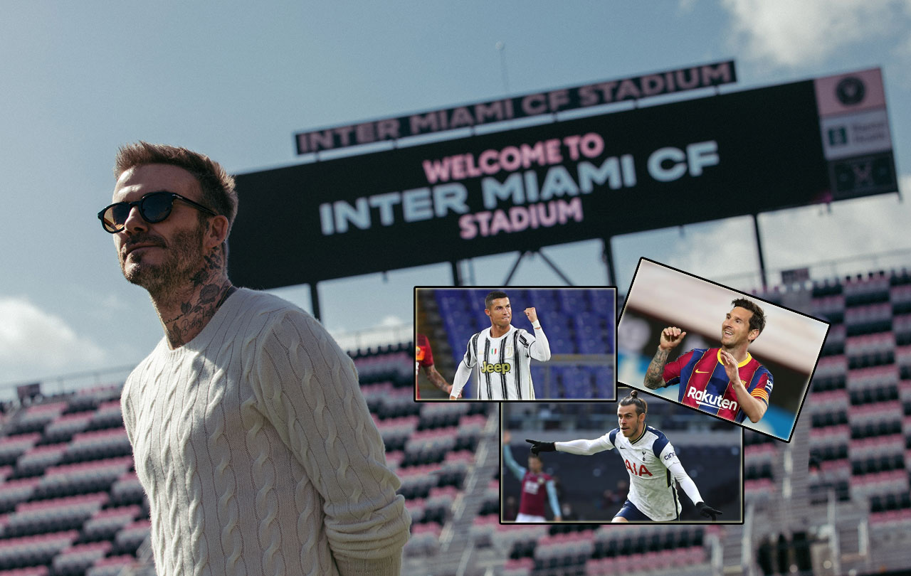 El ‘11’ de galácticos que quiere Beckham para su Miami con Messi, Cristiano y Bale 